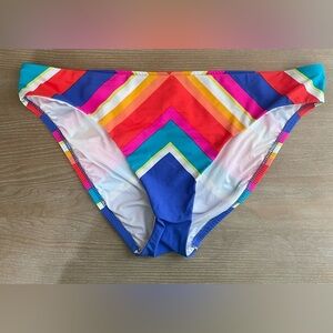 NEW $70 Trina Turk Sunset Chevron Hipster Bikini Bottoms [SZ 10 ] #2579